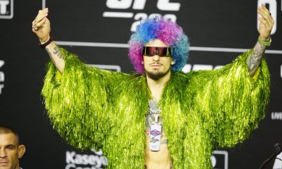 Sean O'Malley na coletiva de imprensa do UFC 299.