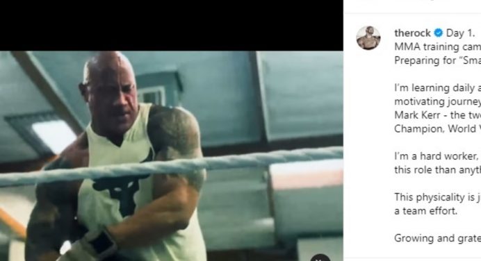 The Rock inicia treinamento de MMA para interpretar ex-campeão do UFC em filme