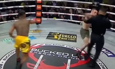 Nocauteado em pé, lutador tenta socar árbitro no BKFC.