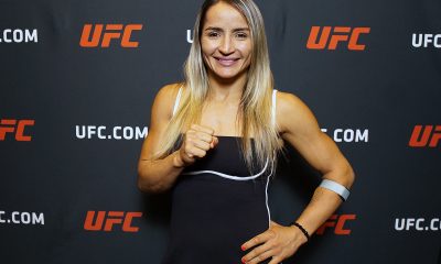 Talita Alencar posa para fotos após dar entrevista para a reportagem da Ag Fight