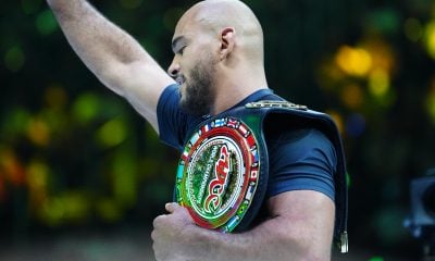 Kaynan Duarte comemora desempenho no ADCC 2024 com o cinturão no ombro