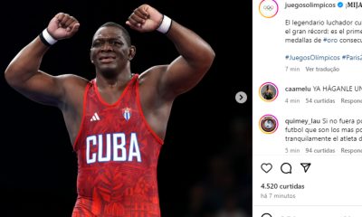 Mijaín López vibra ao fazer história no wrestling olímpico