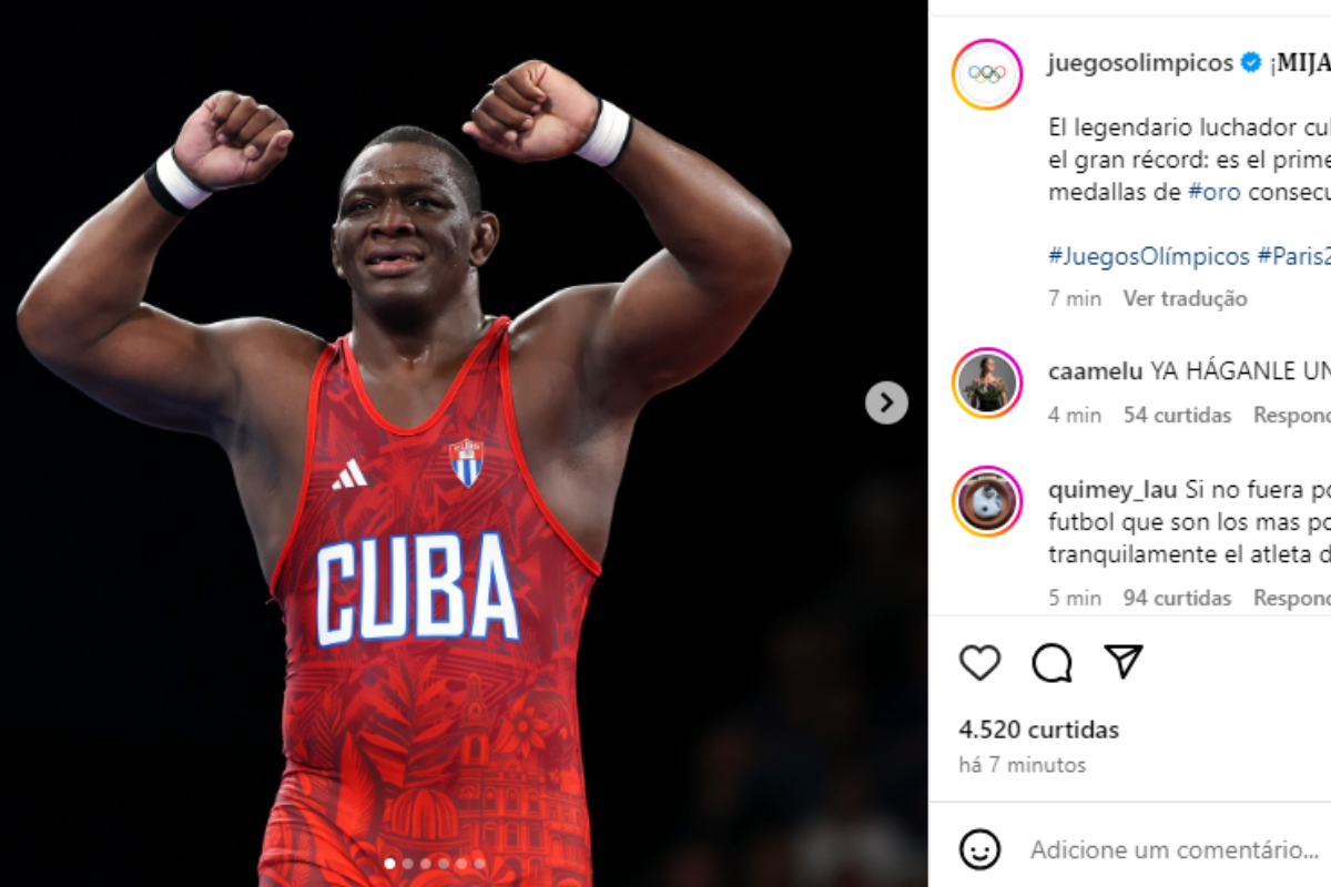 Mijaín López vibra ao fazer história no wrestling olímpico