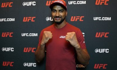 Kevin Christian posa para fotos após ser contratada pelo UFC via Contender Series