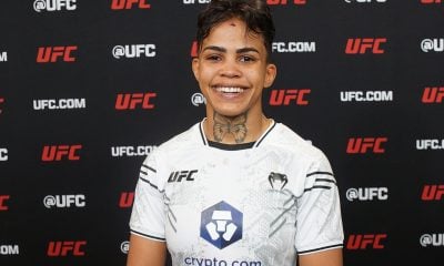 Iasmin Lucindo sorri para foto durante entrevista com a Ag Fight após o UFC 307