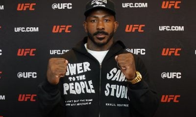 Khalil Rountree Jr posa para foto durante entrevista para a Ag Fight antes do UFC 307