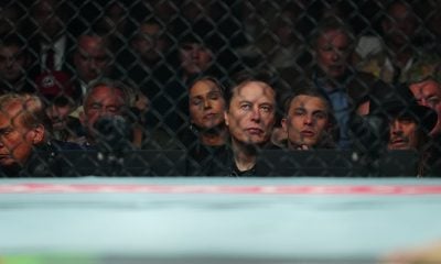 Donald Trump (à esquerda) e Elon Musk marcaram presença no UFC 309.