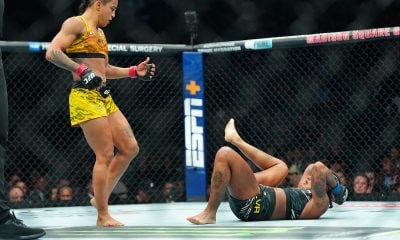 Viviane Araújo (à esquerda) venceu Karine Killer no UFC 309.