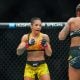 Viviane Araújo (de amarelo) venceu Karine Killer no UFC 309.