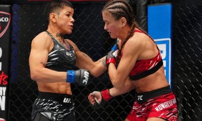 Denise Gomes e Karolina Kowalkiewicz trocam socos no UFC Vegas 100