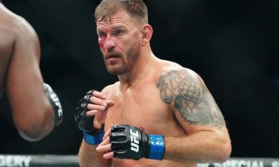 Stipe Miocic em ação no UFC 309, contra Jon Jones