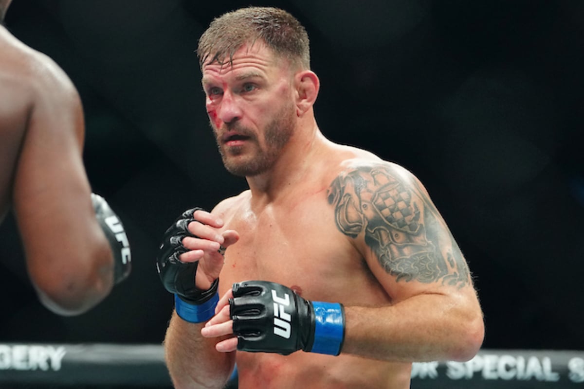 Stipe Miocic em ação no UFC 309, contra Jon Jones