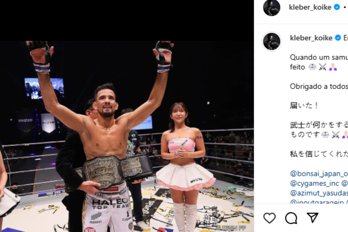 Kleber Koike vibra no Rizin