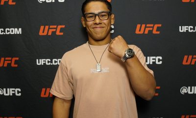 Mica Galvão sorri para foto durante visita ao UFC Invitational 9