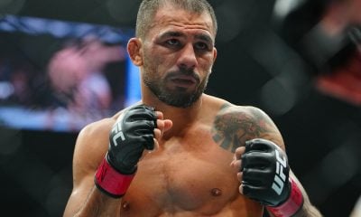 Alexandre Pantoja concentrado durante a luta no UFC 310