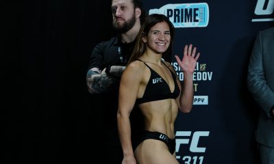 Ailín Pérez na pesagem do UFC 311