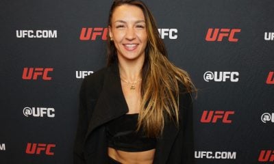 Amanda Ribas posa para foto no media day do UFC Vegas 101