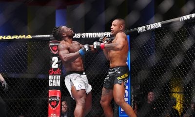 César Almeida conecta soco que nocauteou Abdul Razak Alhassan no UFC Vegas 101