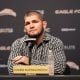 Khabib Nurmagomedov em coletiva de imprensa do evento Eagle FC