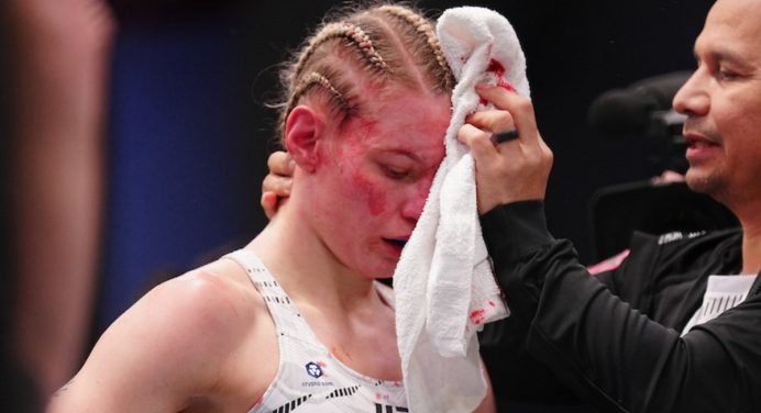 Lutadora pede desculpa ao marido por tapa na cara após derrota no UFC