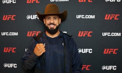 Bruno Lopes posa para fotos após conversar com a reportagem da Ag Fight em Las Vegas