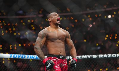 Jailton Malhadinho comemora vitória contra Spivac no UFC 311