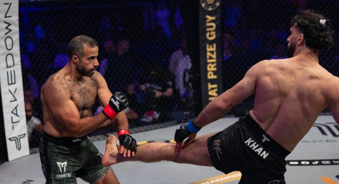 Lutador quebra o braço ao defender chute e perde combate na PFL; veja