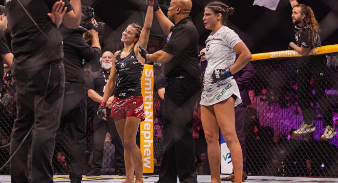 Mayra Sheetara é derrotada por canadense na 1ª luta feminina do UFC na Arábia Saudita