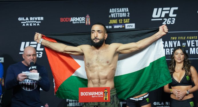 Campeão meio-médio, Belal Muhammad revela que usará bandeira da Palestina no UFC 315