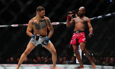 Maurício Ruffy (à esquerda) venceu Bobby Green no UFC 313