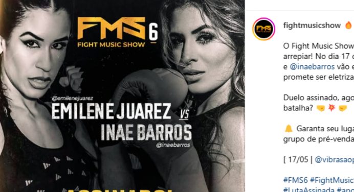 Esposa de Popó enfrenta influencer em luta de boxe no Fight Music Show 6