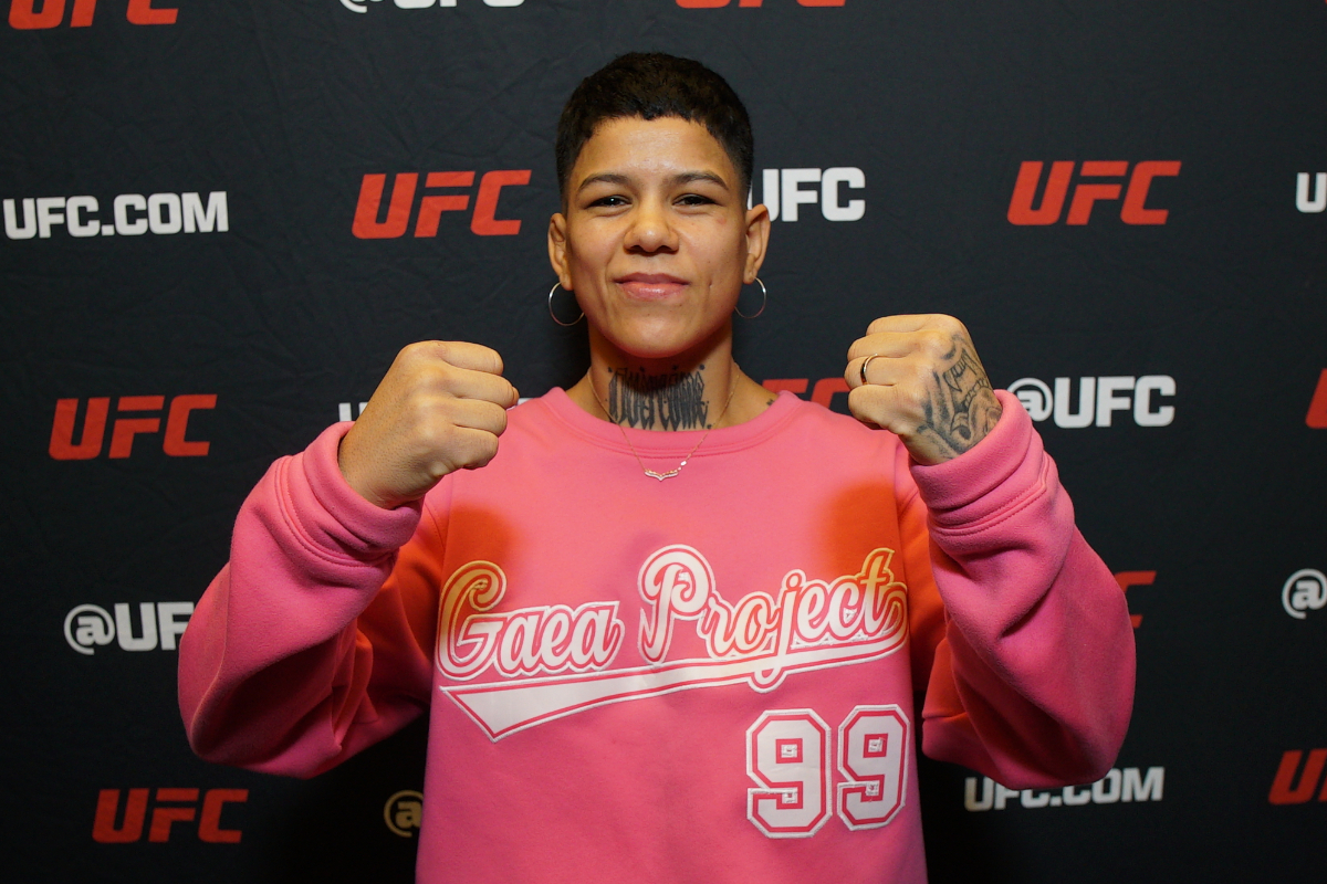 Denise Gomes durante o Media Day do UFC Vegas 106