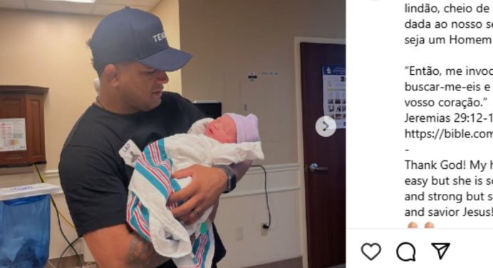 Gilbert Durinho comemora nascimento de terceiro filho: “Coração cheio”