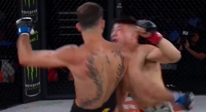 Joelhada brutal apaga lutador invicto em 55 segundos no LFA 213; veja