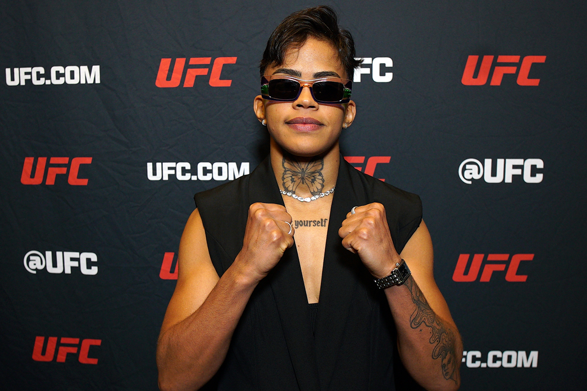 Iasmin Lucindo durante o Media Day do UFC Vegas 109