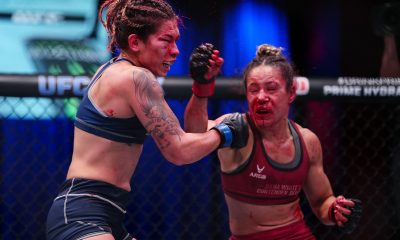 A baiana Jeisla 'A Braba' Chaves (à direita) protagonizou uma verdadeira guerra com a argentina Sofia Montenegro no Contender Series