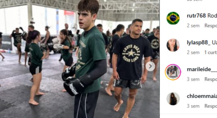 Leva jeito! Filho de Faustão faz treino intenso de boxe com lutador do UFC; veja