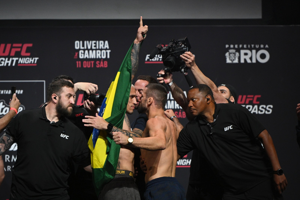 Encarada Charles do Bronx e Mateusz Gamrot UFC Rio
