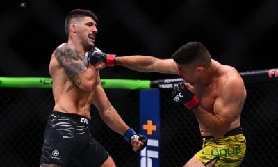 Vicente Luque e Joel Álvarez em confronto no UFC Rio