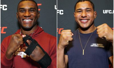 Sorridentes, Michael Oliveira e Levi Rodrigues Jr celebram desempenho no Contender Series