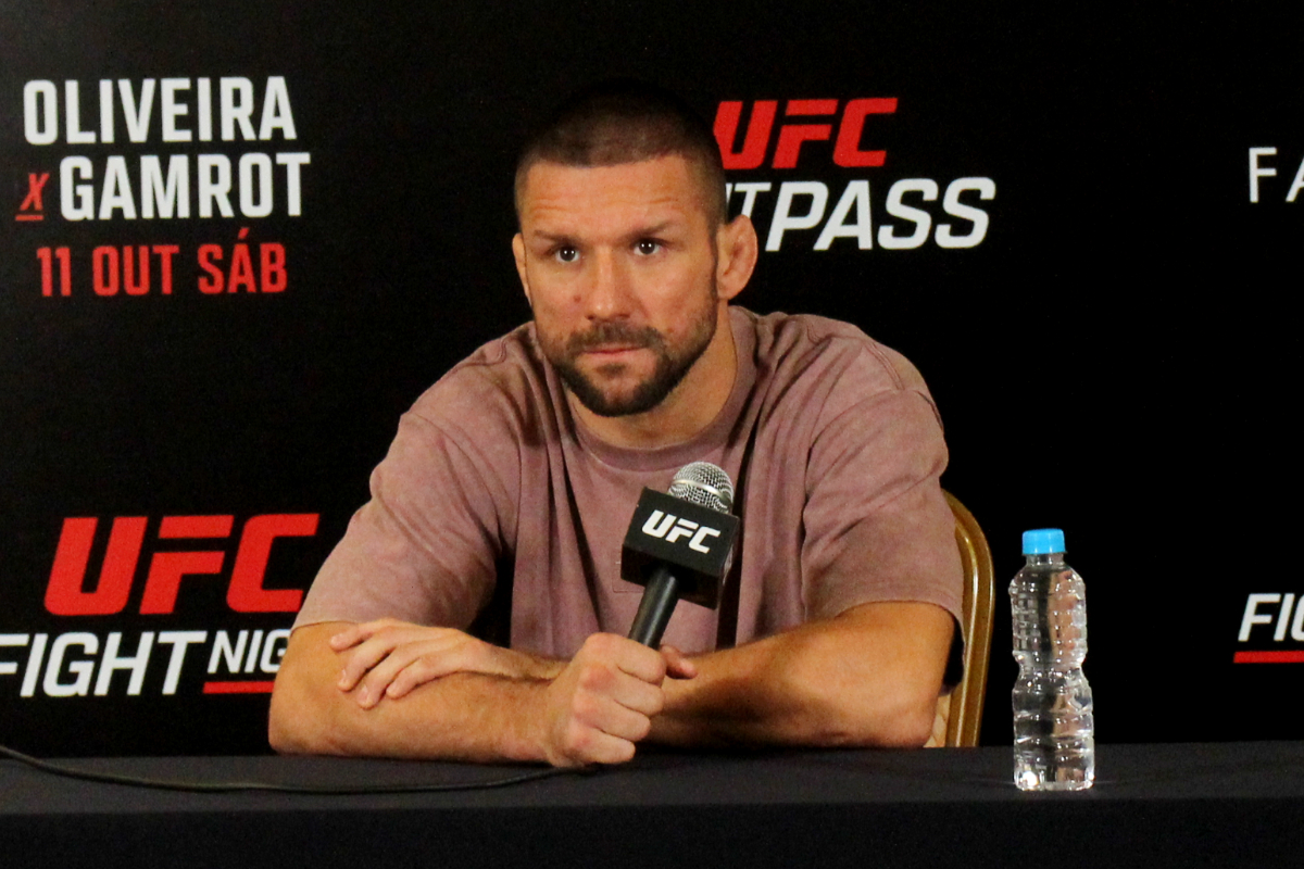 Mateusz Gamrot participa do media day do UFC Rio