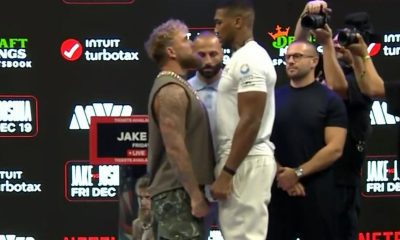 Encarada entre Jake Paul e Anthony Joshua