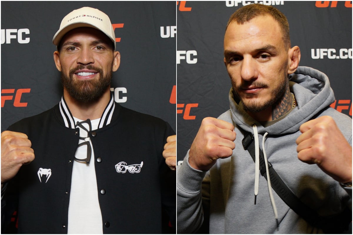 Maurício Ruffy e Renato Moicano em montagem