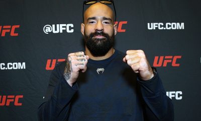 Max Gimenis posando para foto no Media Day do UFC Vegas 111
