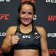 Talita Alencar celebrando a vitória no UFC Vegas 110