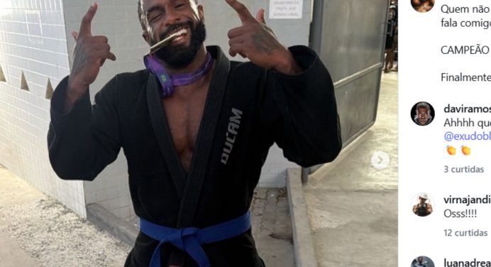 Rapper Baco Exu do Blues vence torneio e é promovido à faixa-azul de jiu-jitsu