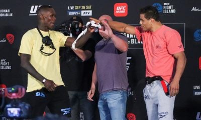 Israel Adesanya e Paulo Borrachinha se encaram antes do UFC 253