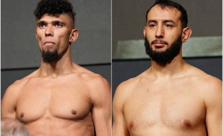 Johnny Walker e Dominick Reyes em montagem