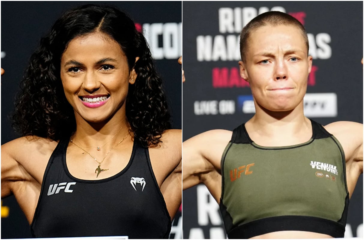 Natalia Silva e Rose Namajunas em montagem