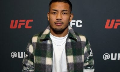 Joshua Van posa para foto no media day do UFC 323